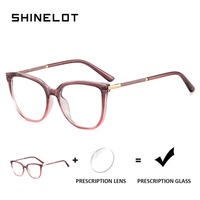SHINELOT 81125 Cute Lady Myopia Prescription Eyewear Reading Glasses Optical Anti Blue Light City Girl Eyeglasses