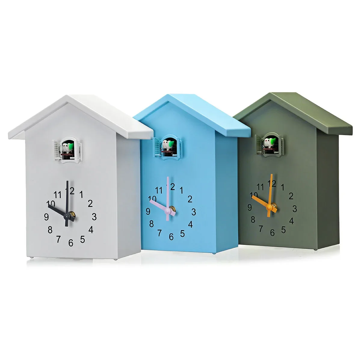 3 Colors Cuckoo Quartz Wall Clock Modern Bird Home Living Room Hanging Watch Horologe Clocks Timer Office Home Decoration Gifts