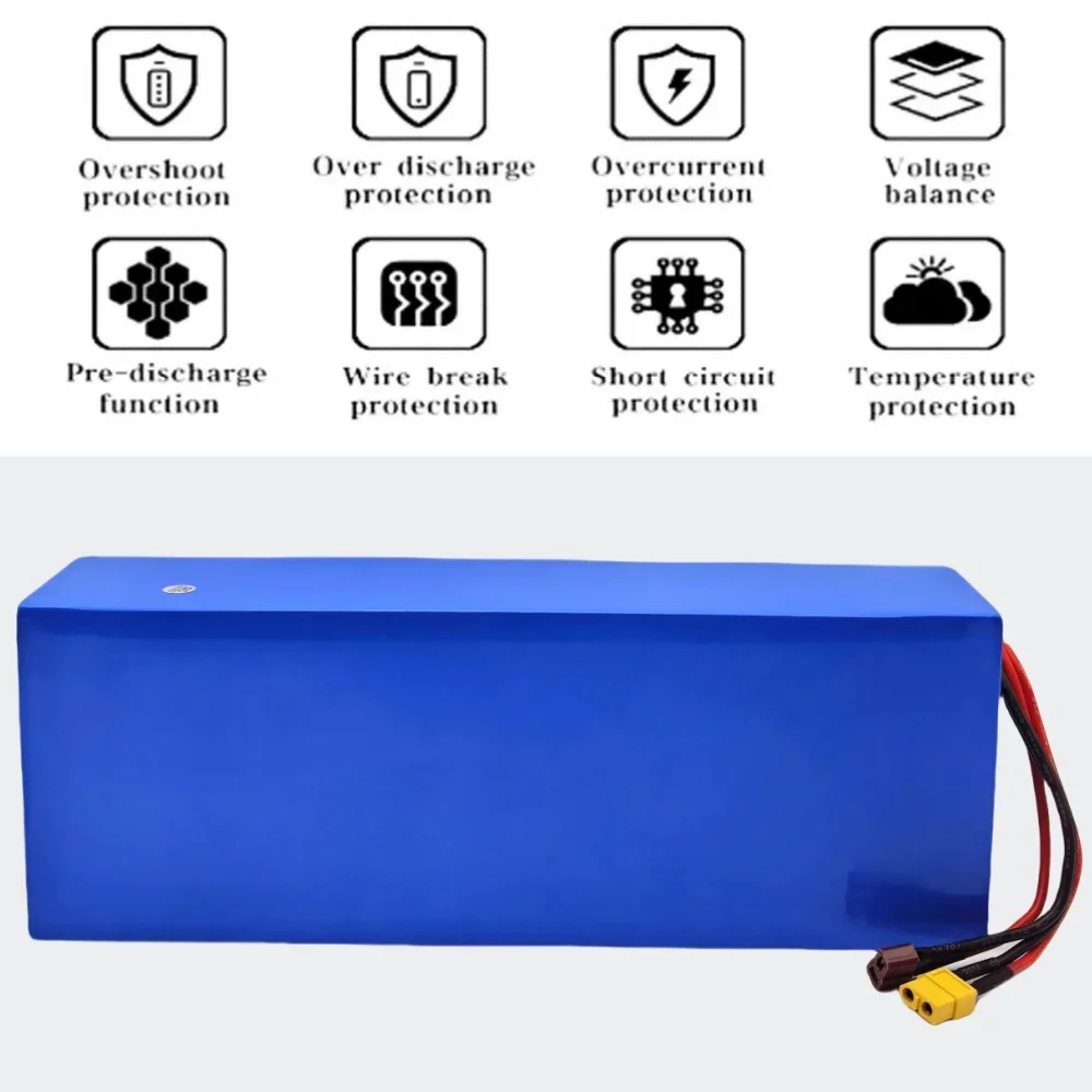 100% New 60V 16S5P 20Ah 18650 Rechargeable Li-ion Battery Pack 2000W  high-power with BMS for Motorcycle, Scooter, Bicycle