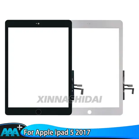 Per iPad 5 2017 Touch Screen Digitizer e pulsante Home Display frontale in vetro Touch Panel A1822 A1823