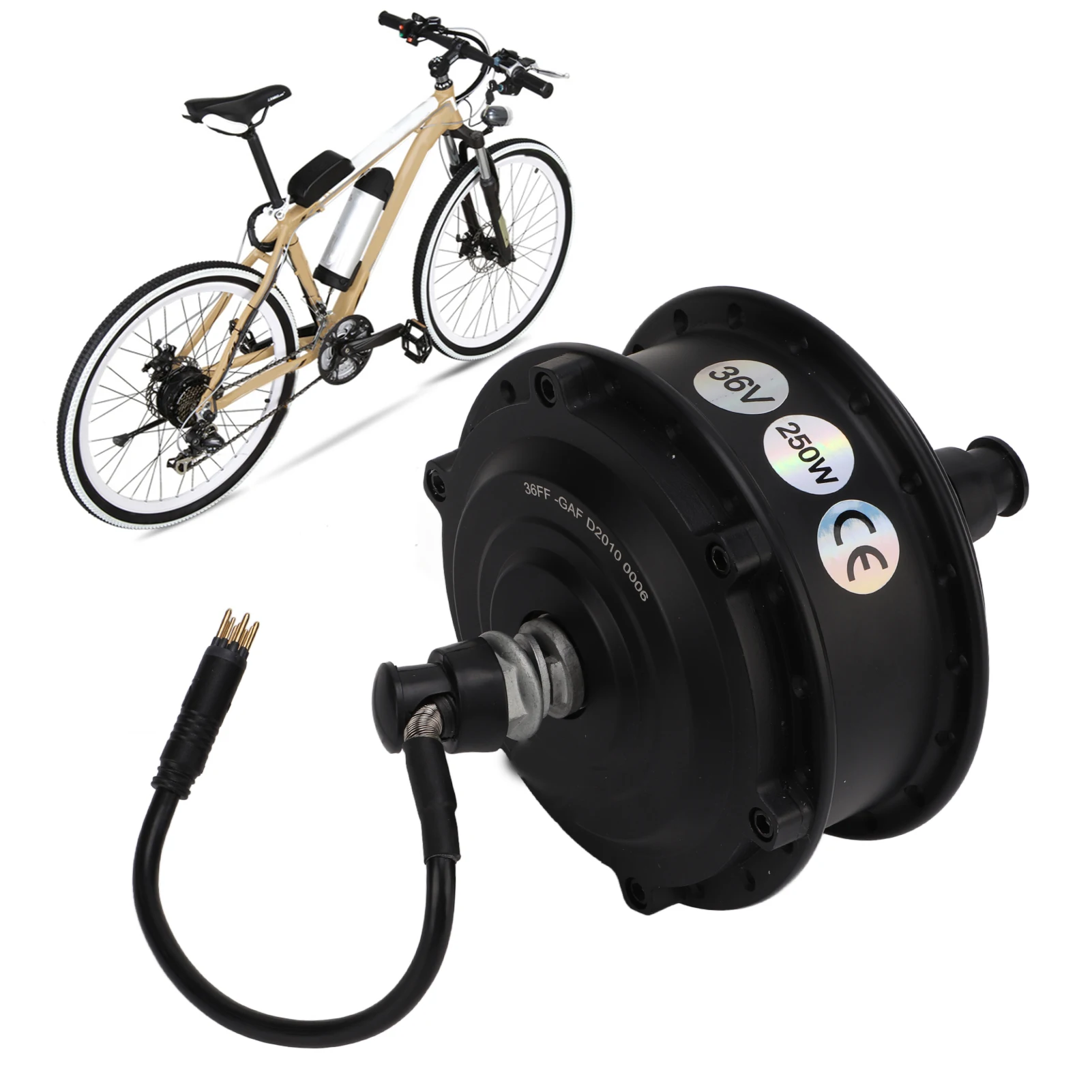 36V 250W Electric Bicycle Front Drive Motor, Aluminum Rim, Strong Bearing Capacity, 3 Modes, DIY Conversion Kit