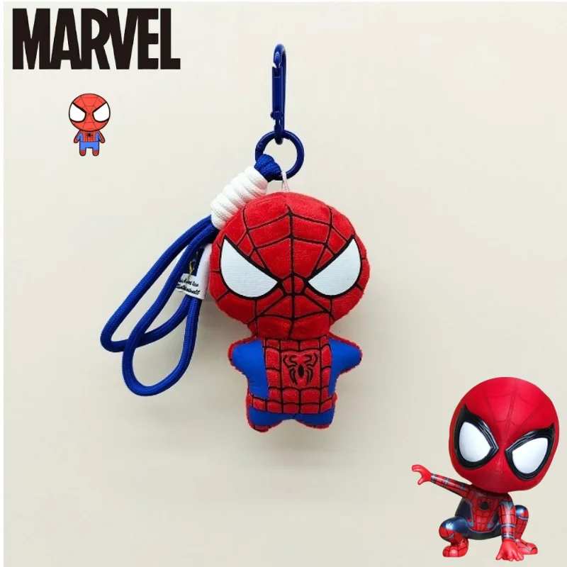

Marvel Человек-паук, новый милый креативный аниме-фигурка из мультфильма, модный портативный универсальный декоративный брелок, плюшевая игрушка