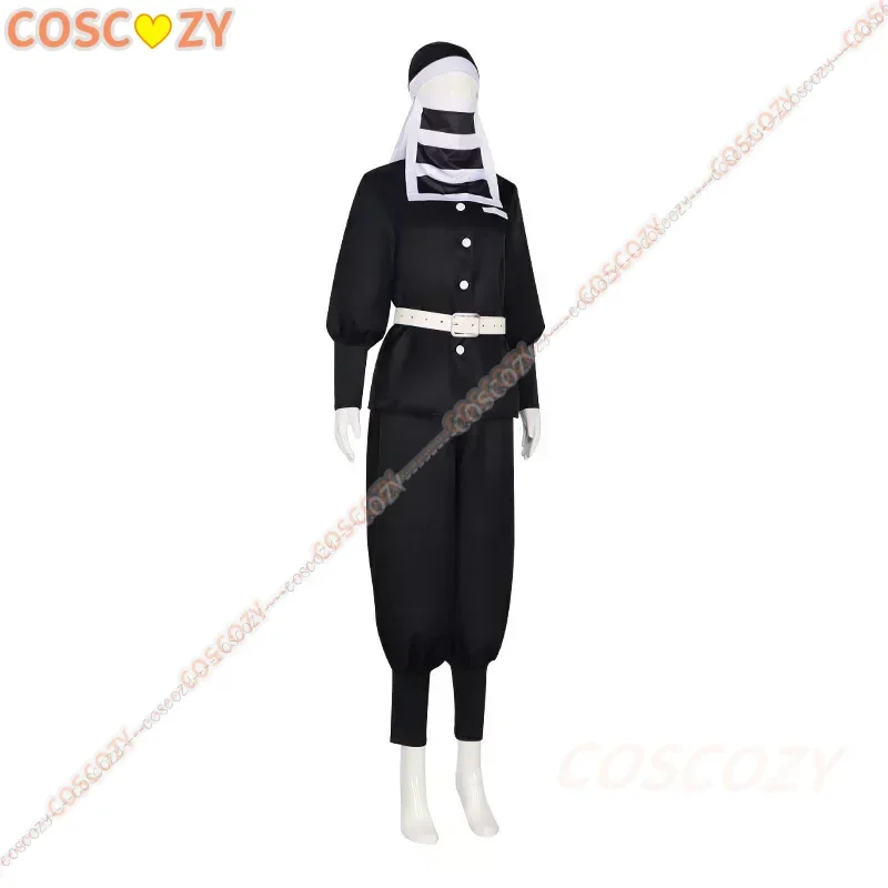 Goto Cosplay Costume Anime Black Kakushi Uniform Face Cover Outfits Top Pants Full Set Cosplay Costume