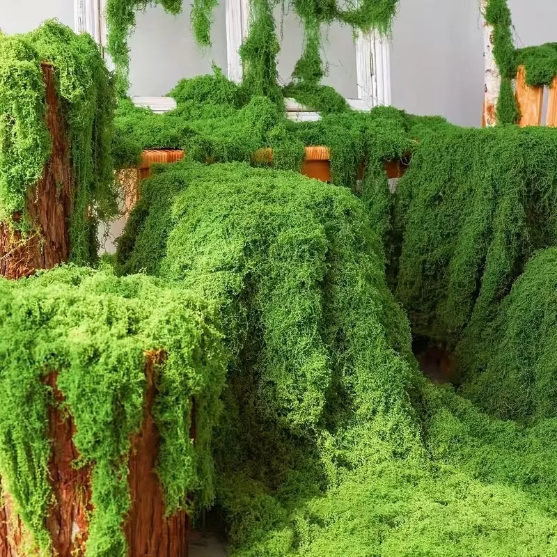 Grama artificial realista de musgo, gramado falso, planta biônica para decoração instantânea em vaso, micro paisagismo profissional e exibições de modelo