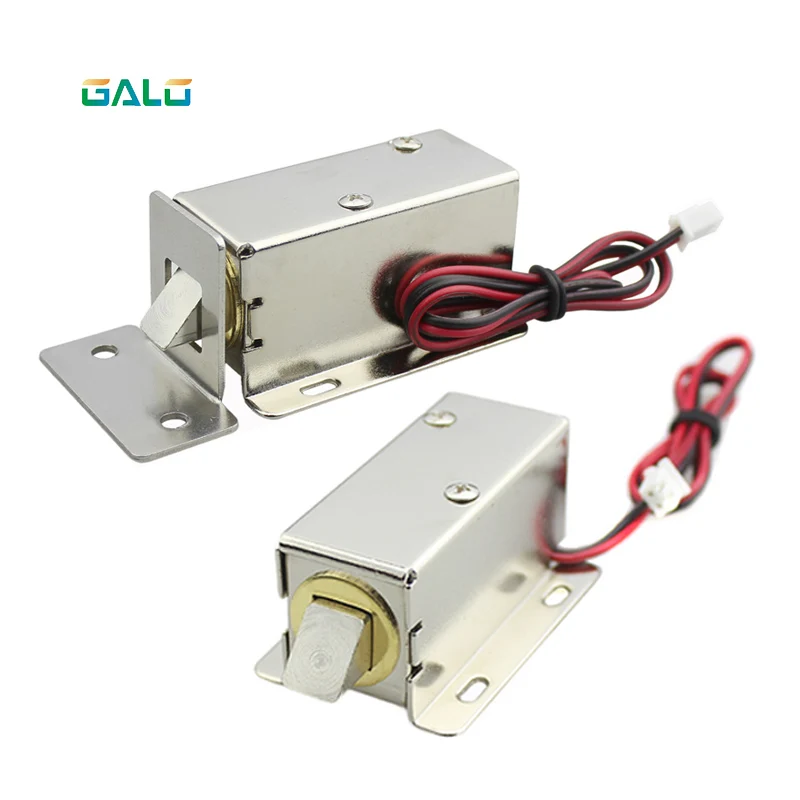 24V DC Mini Small Solenoid Lock Electromagnetic Electric Control Cabinet Drawer Lock Intelligent Auto Lock Home Improvement