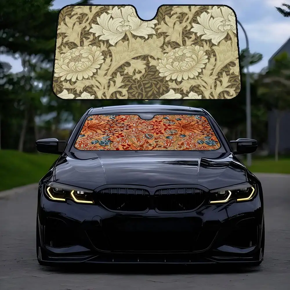 

William Morris-Art цветочные обои лобовое стекло автомобиля солнцезащитный козырек блок портативный дышащий анти-УФ-защитный экран