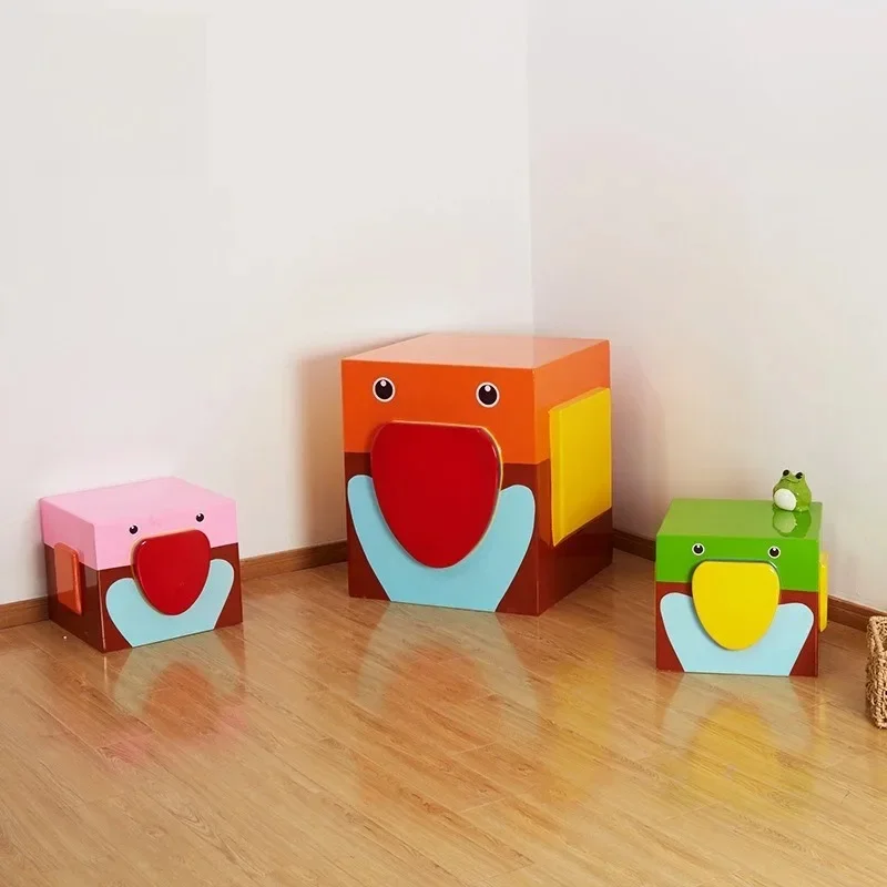 مقعد مقعد للأطفال برسوم كرتونية من الألياف الزجاجية، مقعد ربط على شكل مكعب روبيك، كرسي منطقة استراحة للأطفال #3