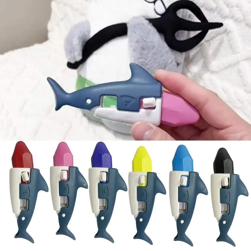 Creative Funny Great Shark Pen Carrot Knife Toys Children Color Crayon Drawing Tool Decompression 3D Gravity Crayon Toys