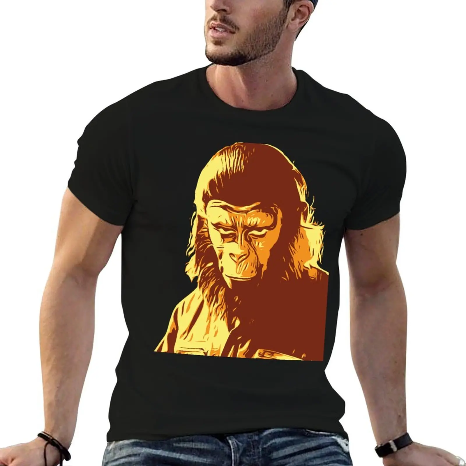 تي شيرت Planet Of The Apes مصنوع من القطن تي شيرت رجالي برسوم جرافيك
