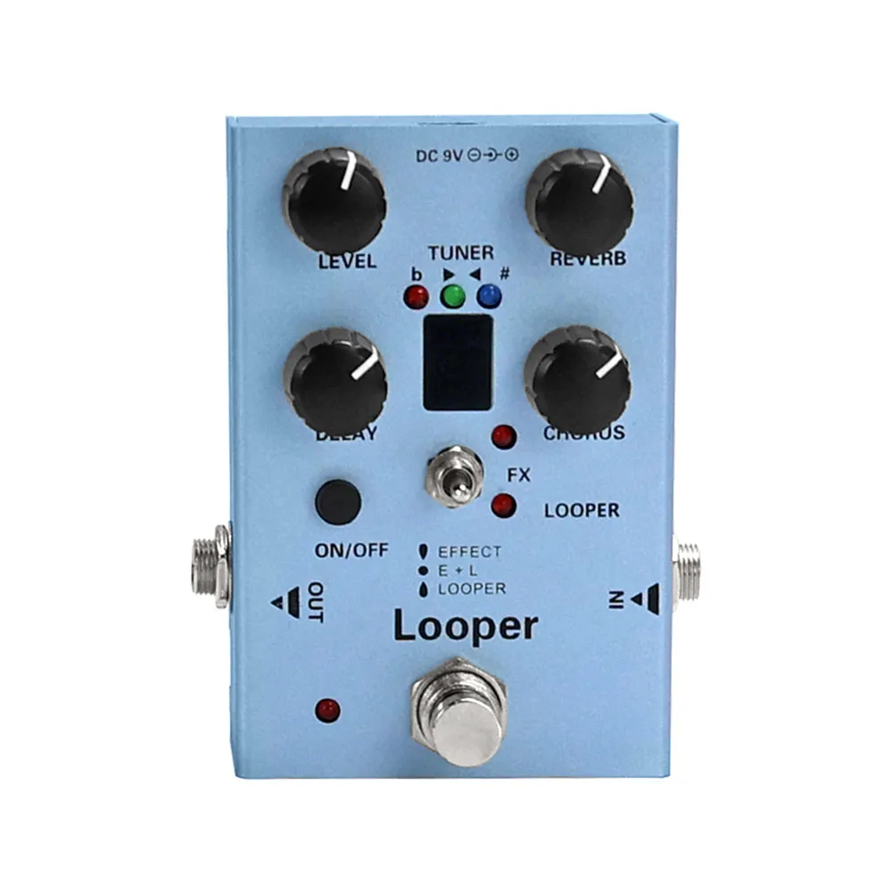 Guitar Pedal Guitar Multi-Effect Pedals With Looper Delay Chorus Reverb And Tuner On One Pedal Quality Case Bypass DC-9V