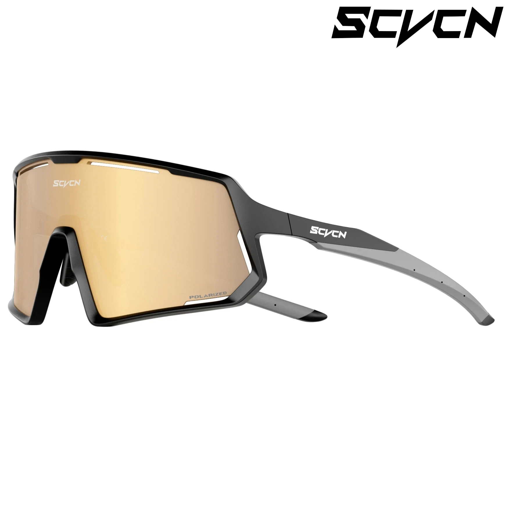 Scvcn Polarized Sunglasses Cycling Glasses Men Women MTB Glasses Sports Driving Running Hiking Red UV400 Lightweight Goggles