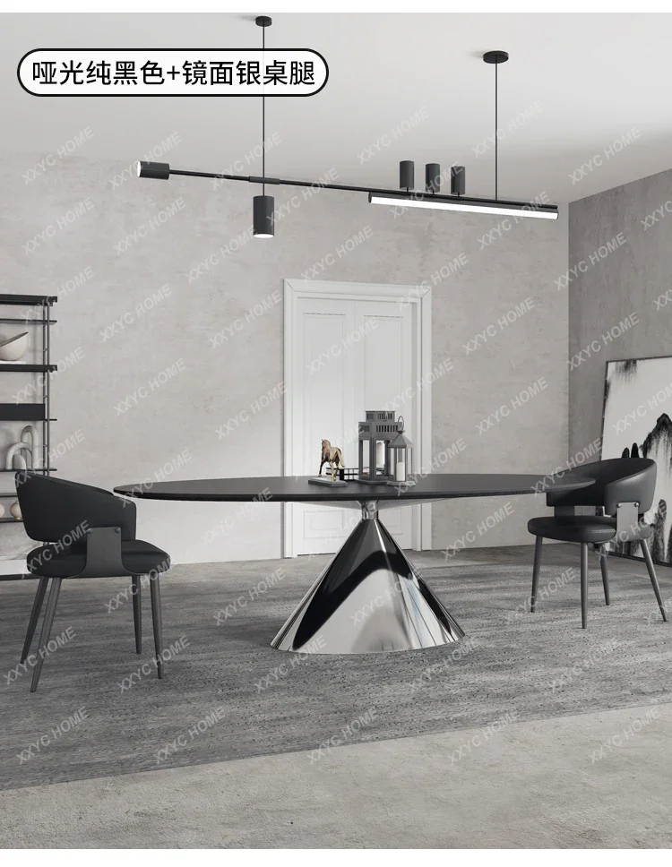 Beautiful  Italian Design Modern Dining Table Party Unique Luxury Black Center Dining Table Living Room Furniture Home