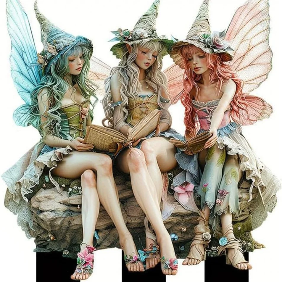 2D Flat Fairy Garden Decor Elf Garden Stakes Decorative Acrylic 2D Fairy Stake  Outdoor Garden Fairy Statue Ornaments Gifts