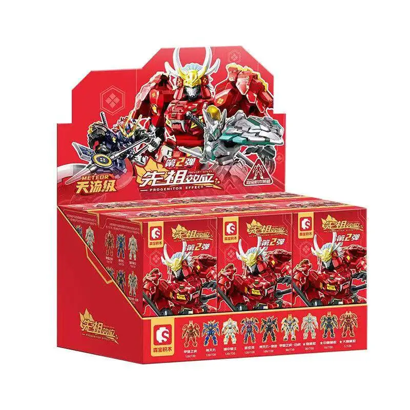 

Hot selling spot hero model longevity ancestor effect Jia Fei Hu Fan Tian Wan Wu Cheng Hou blind box building block model gift