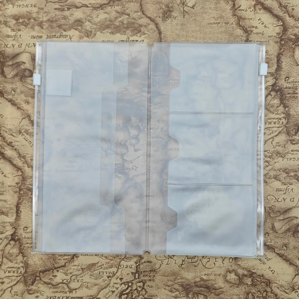 Bolsa de almacenamiento de PVC para cuaderno de viajero con bolsillo para tarjetas con cremallera Carpeta de pasaporte portátil de tamaño A5/padrão - 4 tamaños disponibles