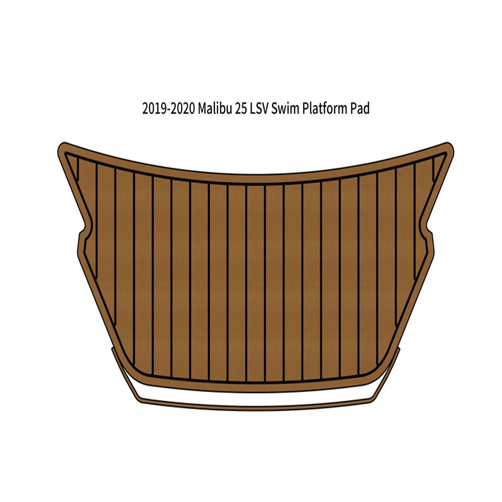 2019-2020 Malibu 25 LSV ว่ายน้ําแพลตฟอร์ม Pad เรือ EVA โฟม Faux Teak Deck แผ่นพื้น SeaDek MarineMat Gatorstep สไตล์ self กาว