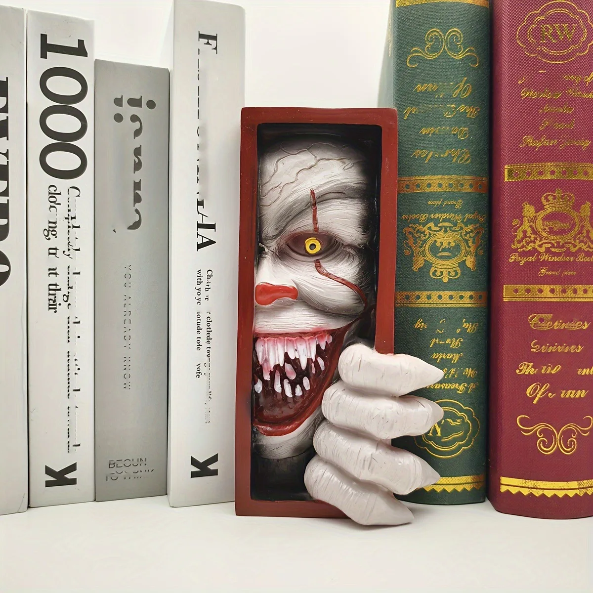 Gothic Bookmark Set- Satanic Demon Hand Resin Book Statue for Dark Decor