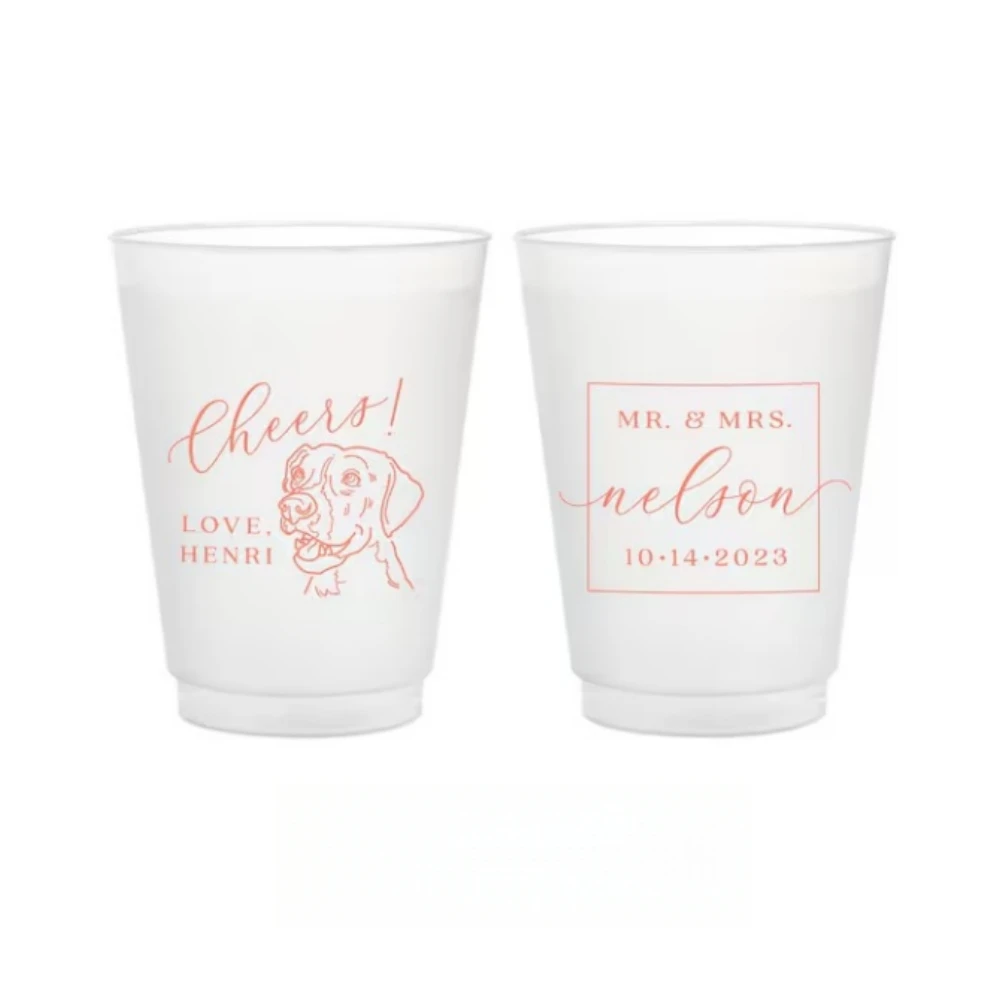 

Frosted Unbreakable Plastic Cup, Custom Pet Illustration, I do not!, Wedding Favors, Beer Cups, Wedding Cups