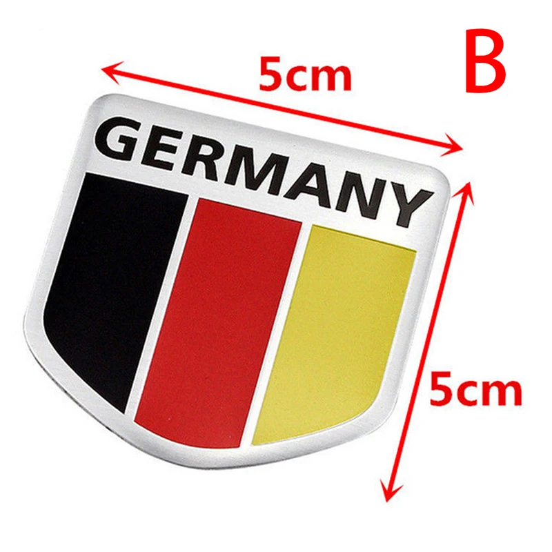 1pc Germany German Flag Badge Emblem Deutsch Car Sticker Decal Grille Bumper Window Body Decoration