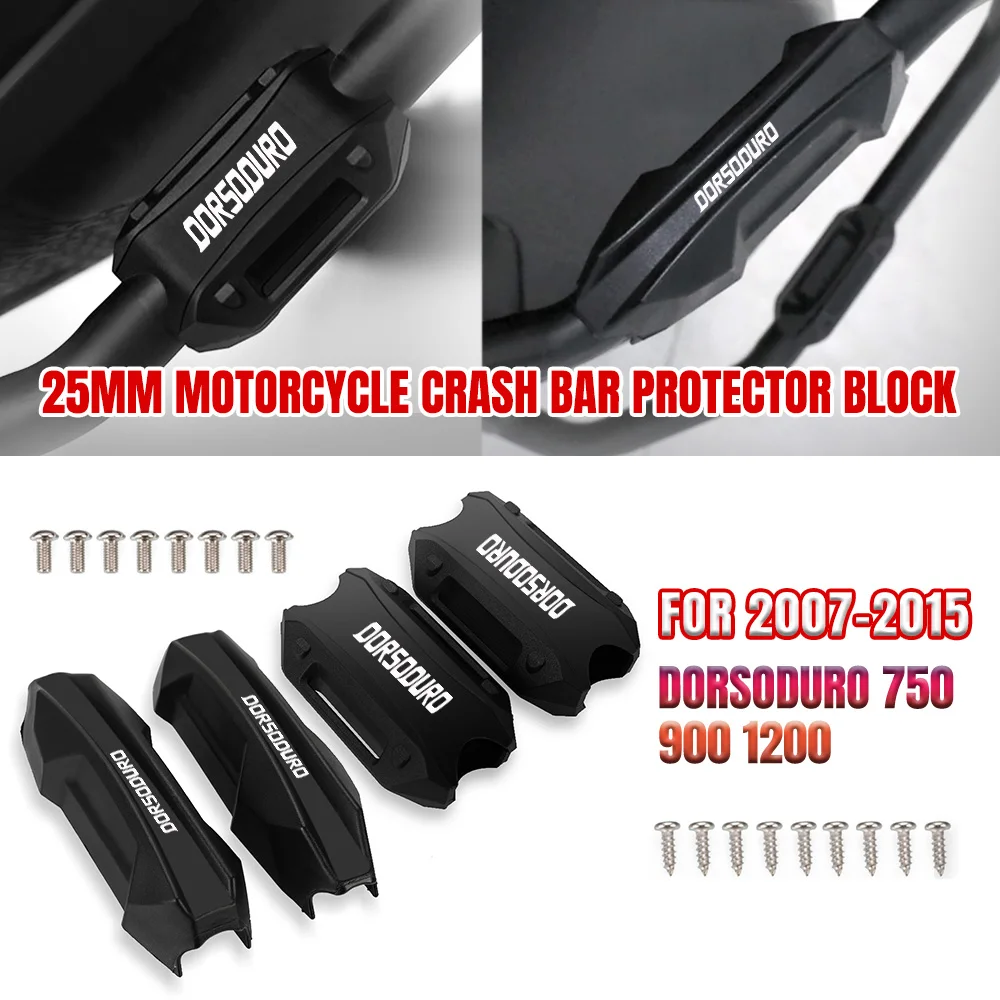 

Motorcycle Bumper Engine Guard 25MM Protection Block Crash Bar Decorative For aprilia dorsoduro 750 900 1200 2007 2008 2009-2015