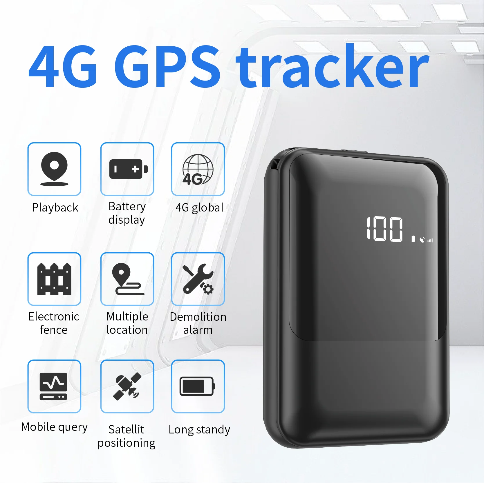 8000mAh Draadloze Magnetische GPS Tracker Real-Time Auto Asset 4G Netwerk GSM GPRS Beidou LBS ROHS Acc Detectie Sabotage Detectie PC
