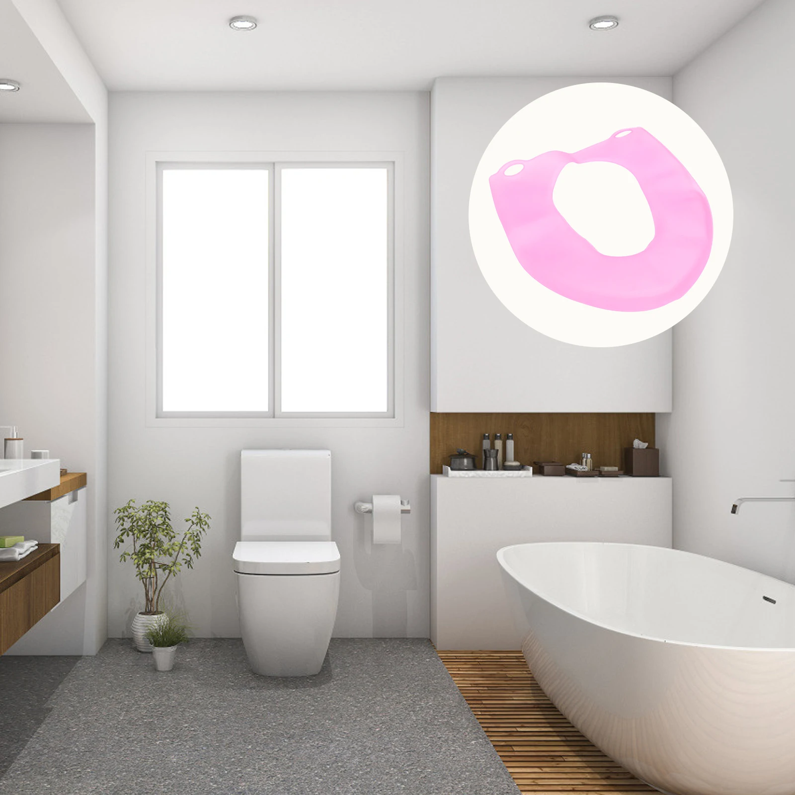 

Silicone Toilet Cushion Waterproof Washable Reusable Pad Bathroom Toilet Accessory Home Storage Pregnant Stool