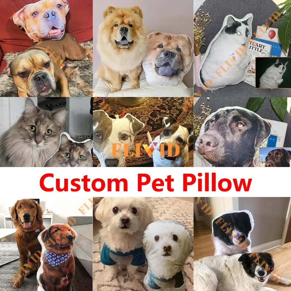 

Custom 3D Animal Shape Pillows,Customized Pet Cat Dog Throw Pillow,Personalized Cushion,Birthday Gift,Pet Loss Memorial Gift