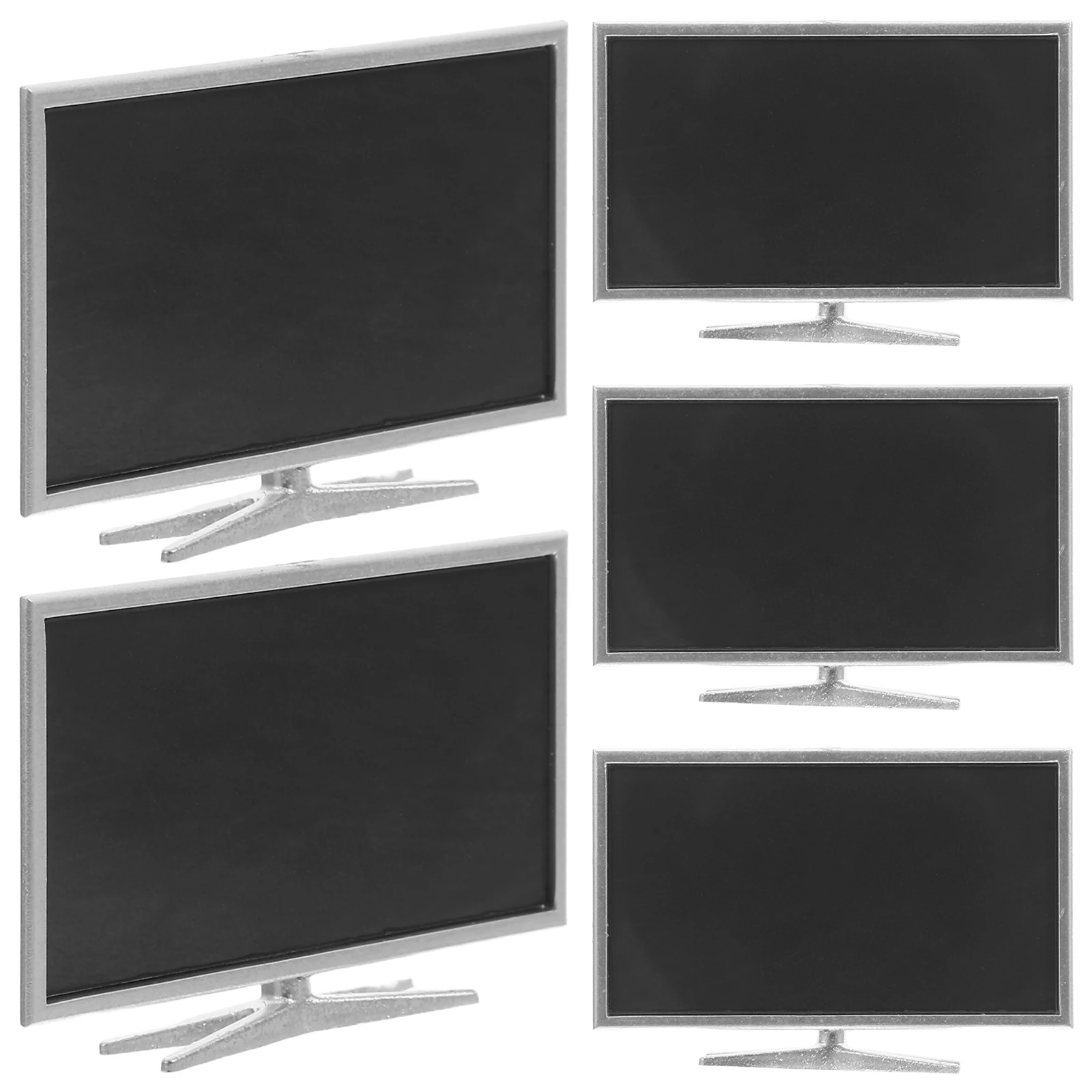 

5 Pcs Mini Simulated Minature Toy Television Miniatures for Dollhouse Monitor Realistic Architectural Model Stuff