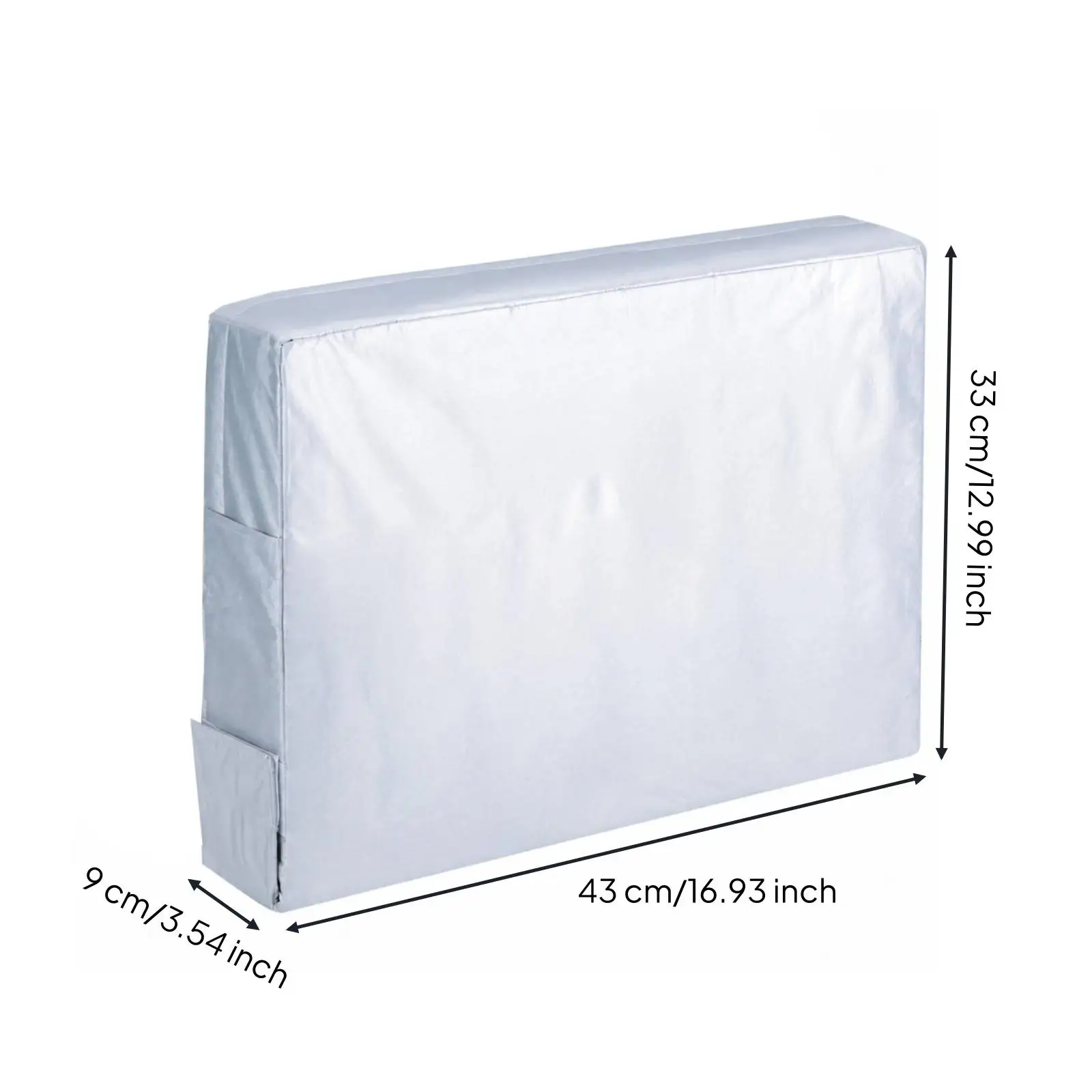 Indoor Window Air Conditioner Cover Waterproof Window Climate Appliance Cover with Side Pockets Weatherproof for Renters, Dorm