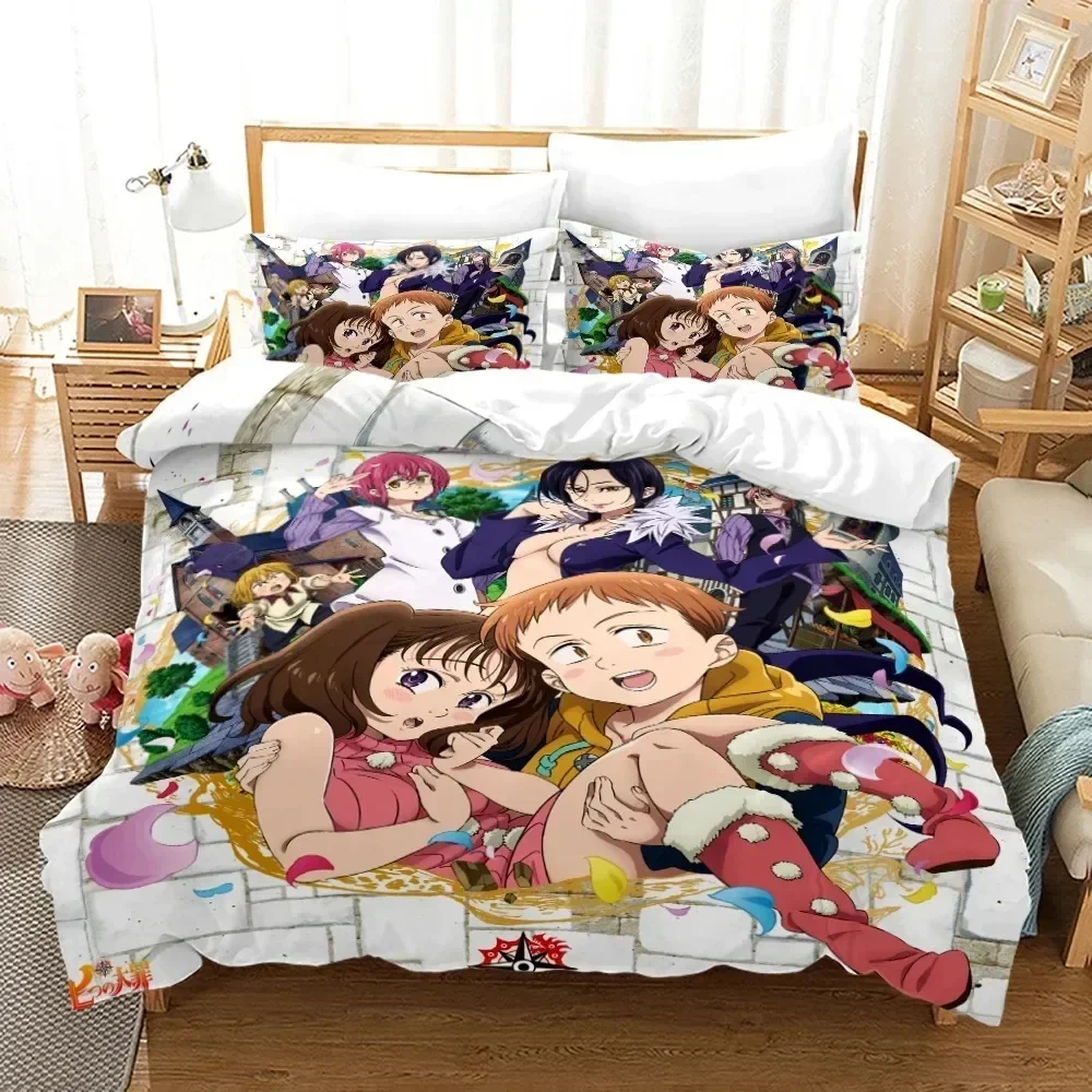

Anime Seven Deadly Sins Printed Bed Set Duvet Cover Pillowcase Bedding Set Bed Linen Sheet Quilt Cover Full Queen King Size