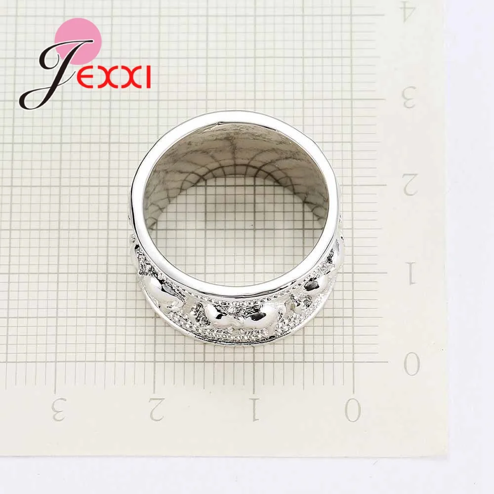 New Punk Trendy 925 Silver Needle Ring For Lover Vintage Engagement Elephant Shape Steel Ring for Men & Women lord Wedding