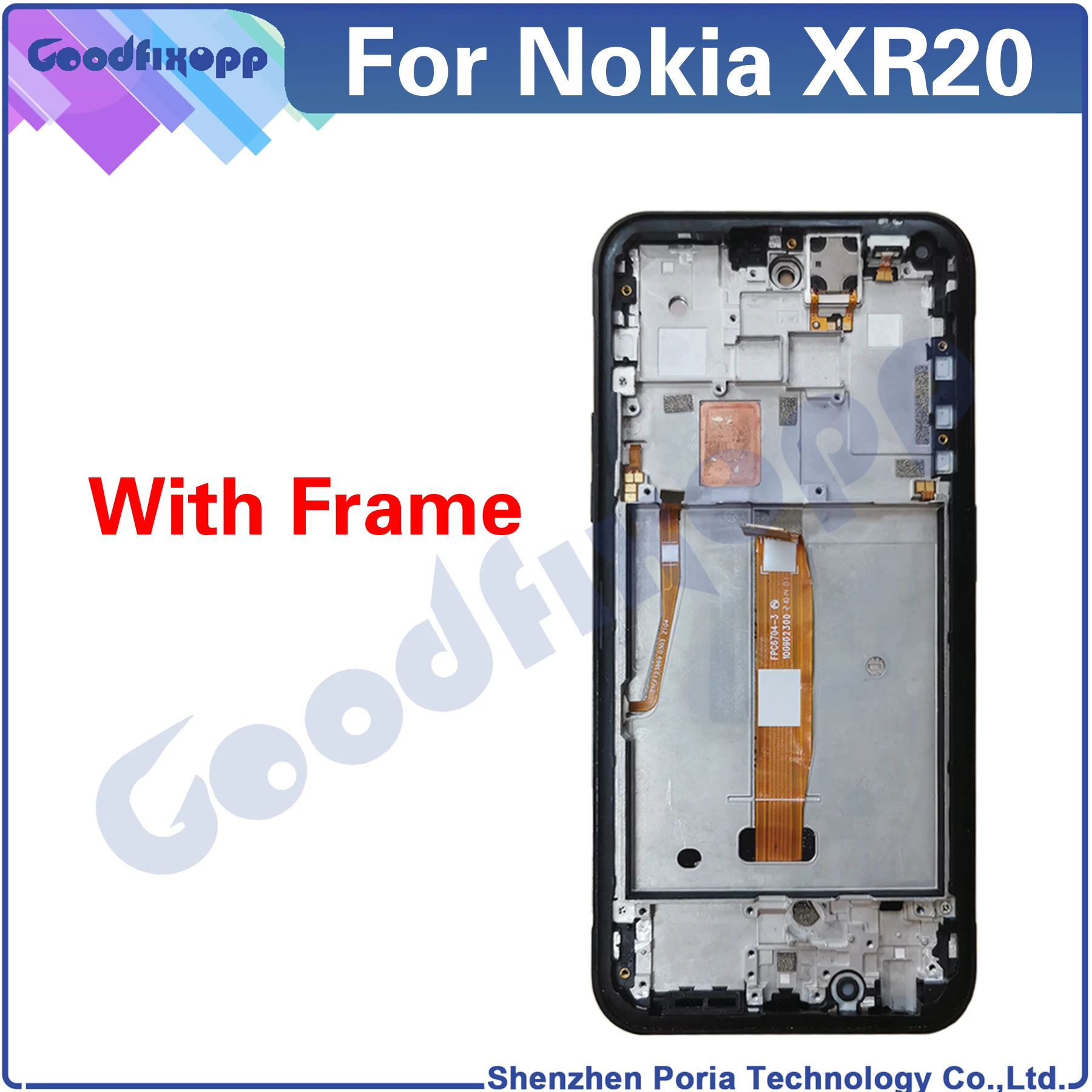 100% Test For Nokia XR20 TA-1368 TA-1362 LCD Display Touch Screen Digitizer Assembly Repair Parts Replacement