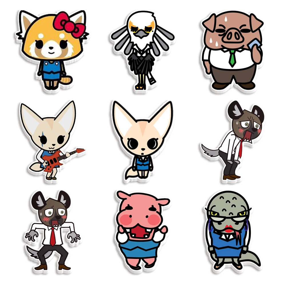 Japan Cartoon Comic Sanrio Aggressive Retsuko Flat Resin Planar Resin DIY Earrings Home Phone Case Bag Accessories 30 Pieces/Lot