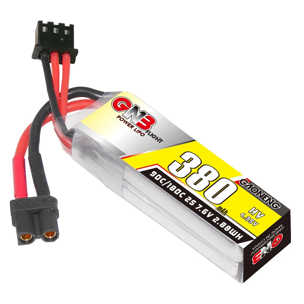 Ulepszony bateria Lipo 90c/180c GNB 7.6v 380mAh dla Beta75X helikopter RC Quadcopter FPV części zamienne do dronów wyścigowych HV 2s