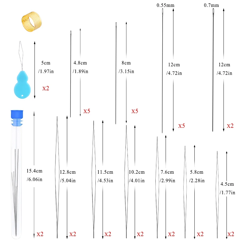 Fenrry-Ensemble de perles grossières avec ouverture centrale, perles incurvées, perles grossières droites, dé à coudre, 34 pièces