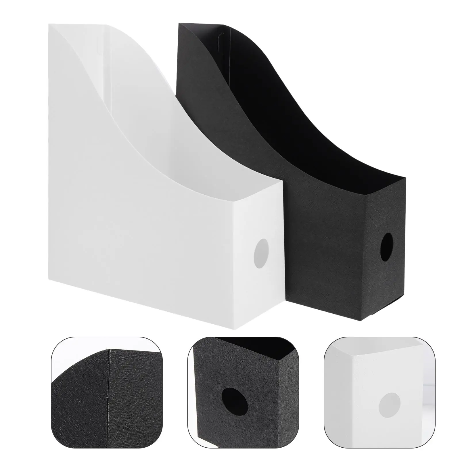 2 Pcs File Rack Desktop Organizer Office Book Holder Supplies Accessory Daily Use Folder Magazine