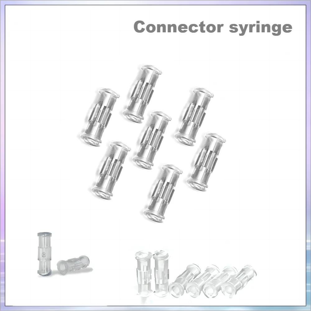 

Separately packaged double helix sterile Luer lock adapter, leak proof transparent plastic syringe connector, disposable sterile