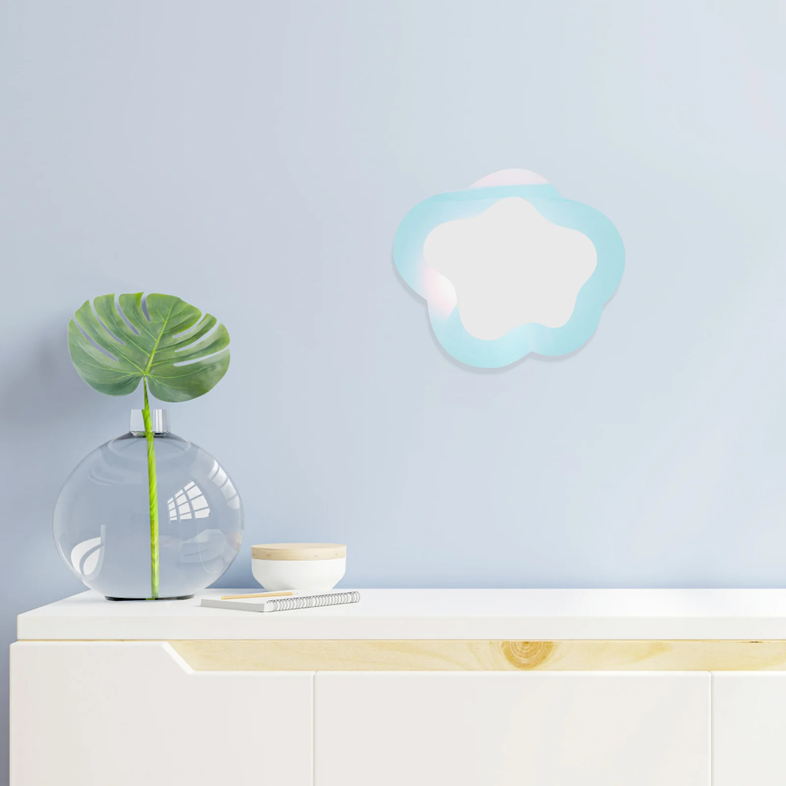 

Acrylic Cloud Shaped Mirror Large Wall Decor Waterproof Design Unique Fashionable Home Adornment Brightness Enhancing