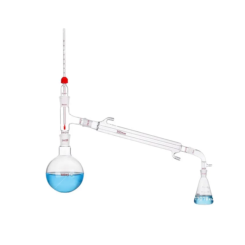 Glass Atmospheric Distillation Device Vacuum Distilled Water Refiner Negative Pressure Heating Reflux Device Set 250/500