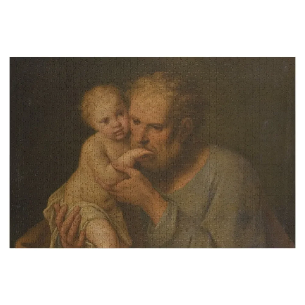 

St Joseph with the Child Jesus Jigsaw Puzzle Customized Toys For Kids Custom Name Wood Puzzle