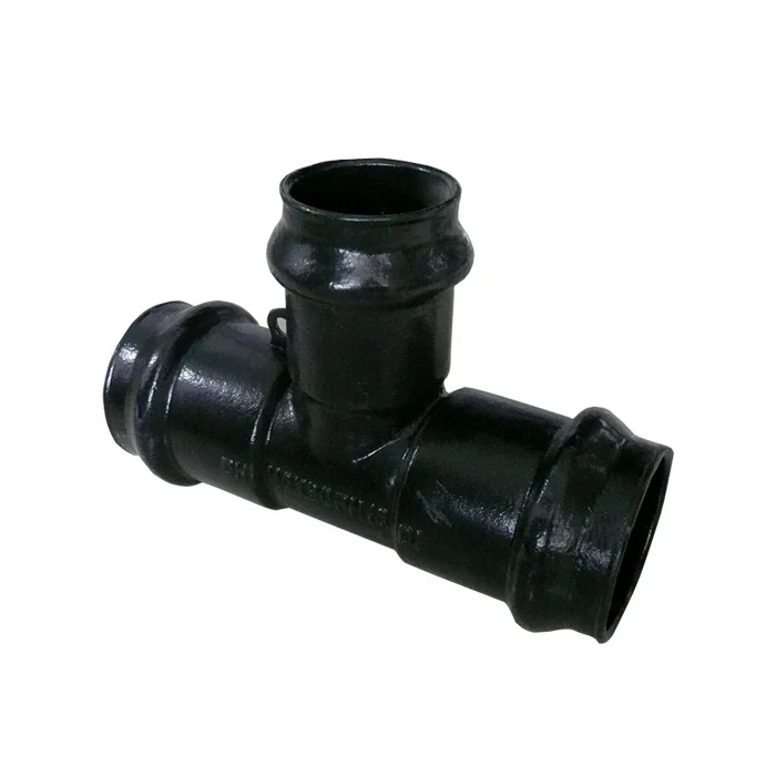 

#For fusion bonded epoxy ductile cast iron DCI PVC pipe fitting reducing tee DN225*100