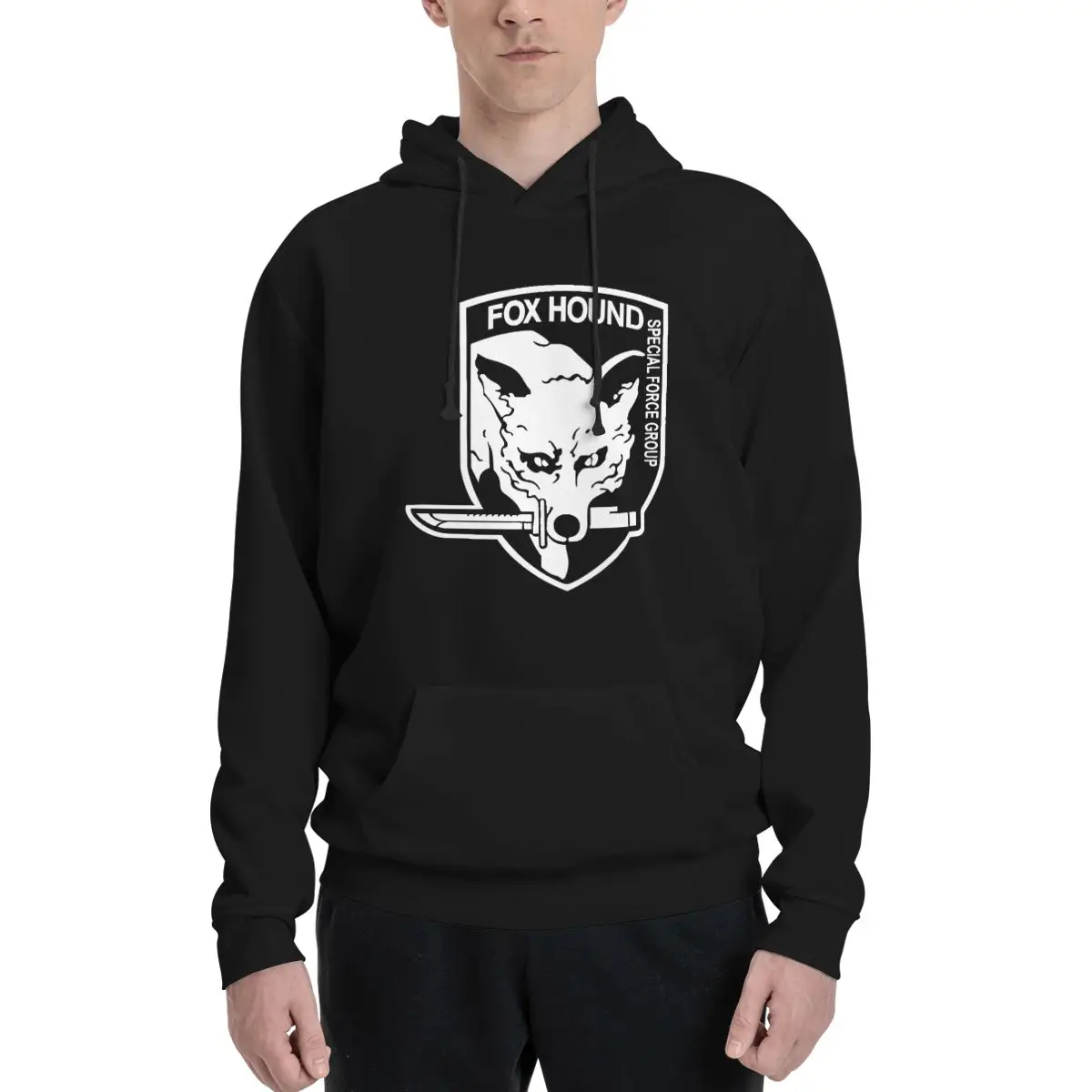 

Fox Hound Hoodie For Men Women Pullover Long Sleeve Sweatshirts Drawstring Hooded Shirt with Kanga Pocket