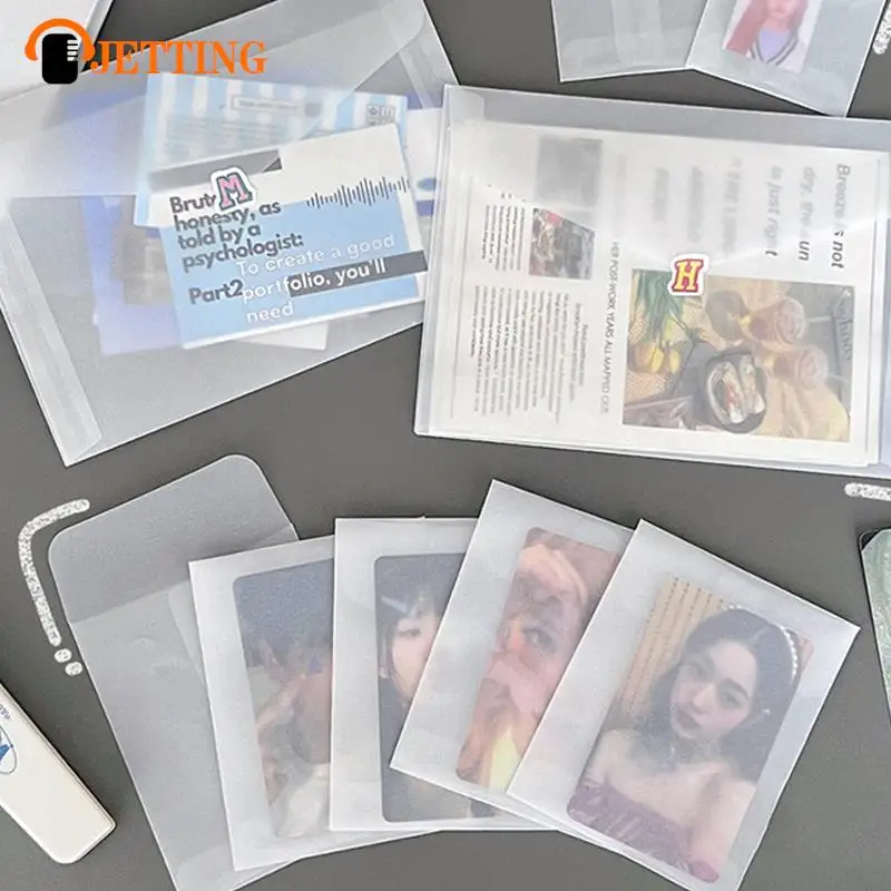 10PCS Semi-transparent Sulfuric Acid Paper Envelopes For DIY Postcard Card Storage Bag Wedding Invitation Gift Packing Bag