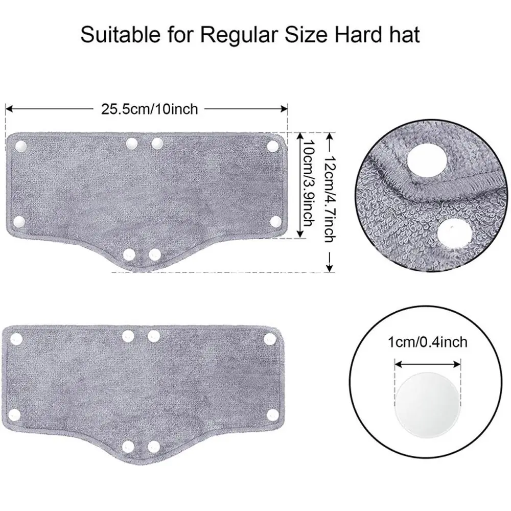 Outdoor Accessories 6Pcs Safety Helmet Lining Pad Soft Hard Hat Sweat Band Work Place Summer Snap-On