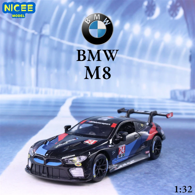 1:32 BMW M8 racing car High Simulation Diecast Car Metal Alloy Model Car Children\'s toys collection gifts A30