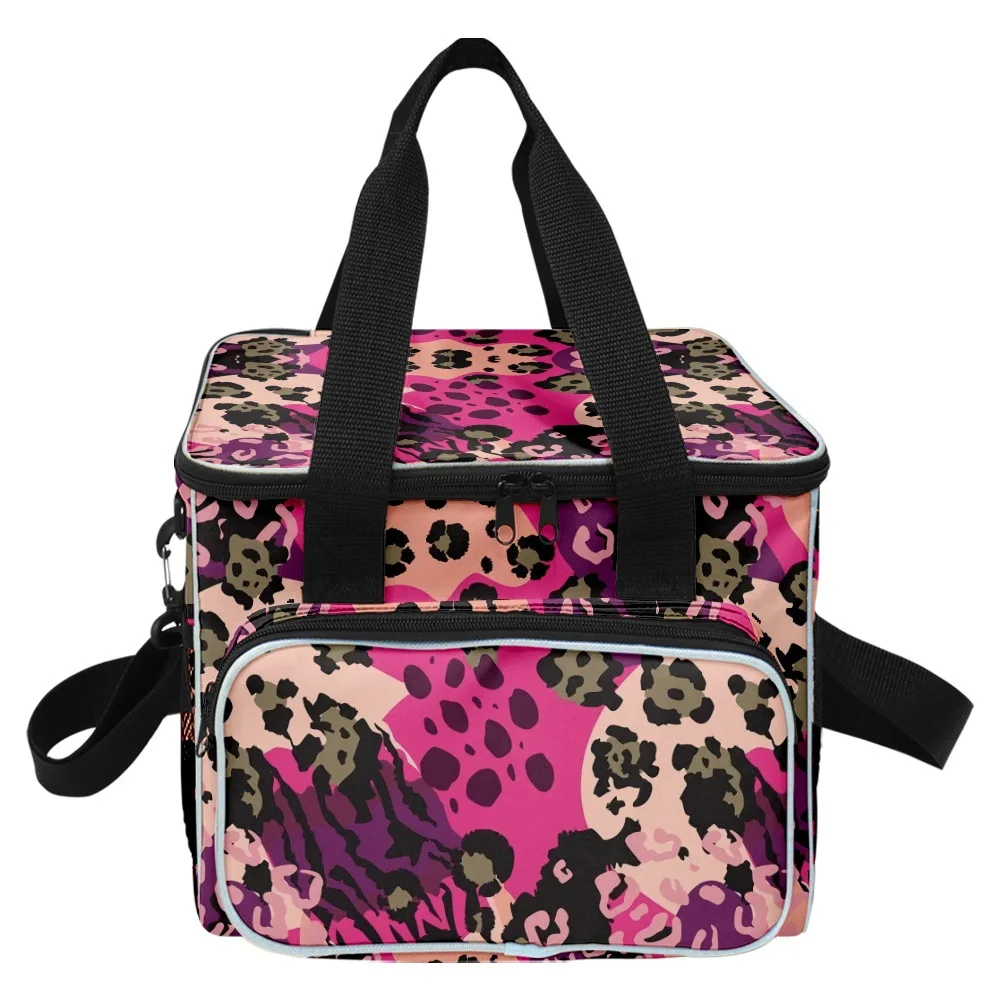 

Роскошные популярные забавные художественные фрагментированные цветы с 3D принтом, большая сумка через плечо для обеда, термоизоляционные сумки для еды, мешки со льдом