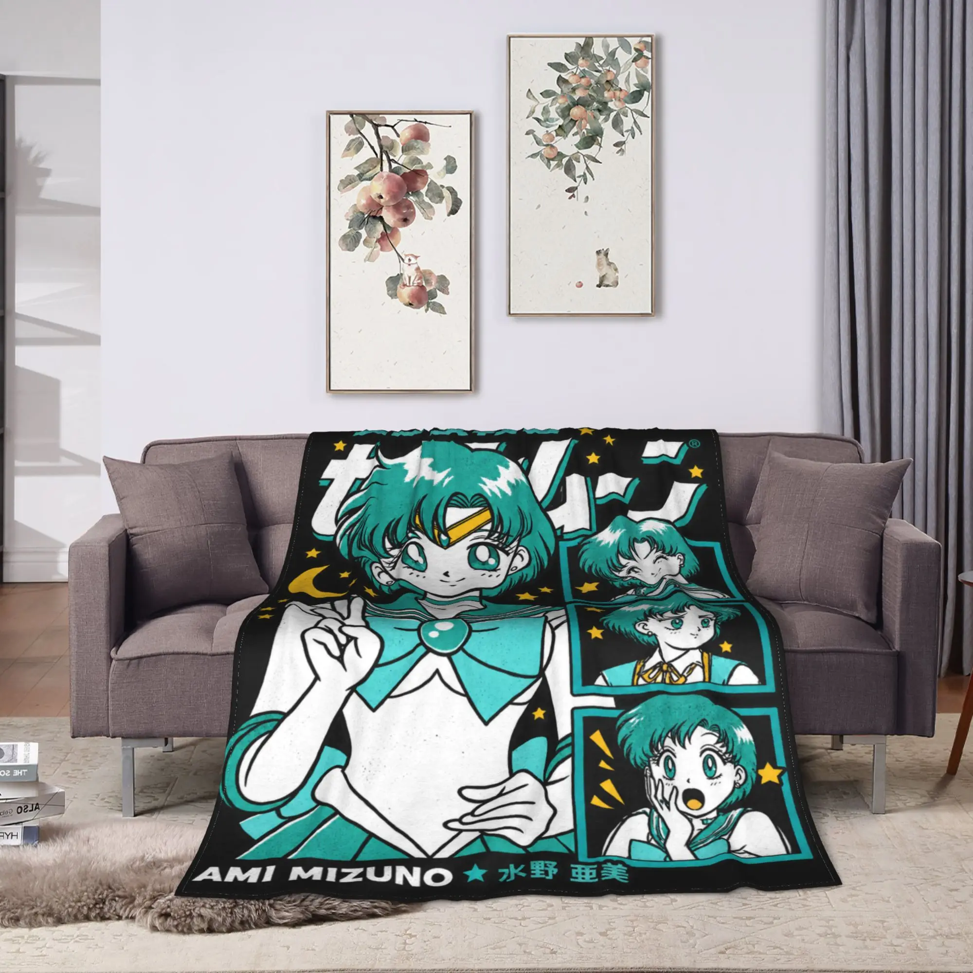 Sailors Moons Anime Flannel Blanket  Super Soft Bedding Throws for Couch Bed Airplane Comfortable Bedspread Sofa Bed Cover