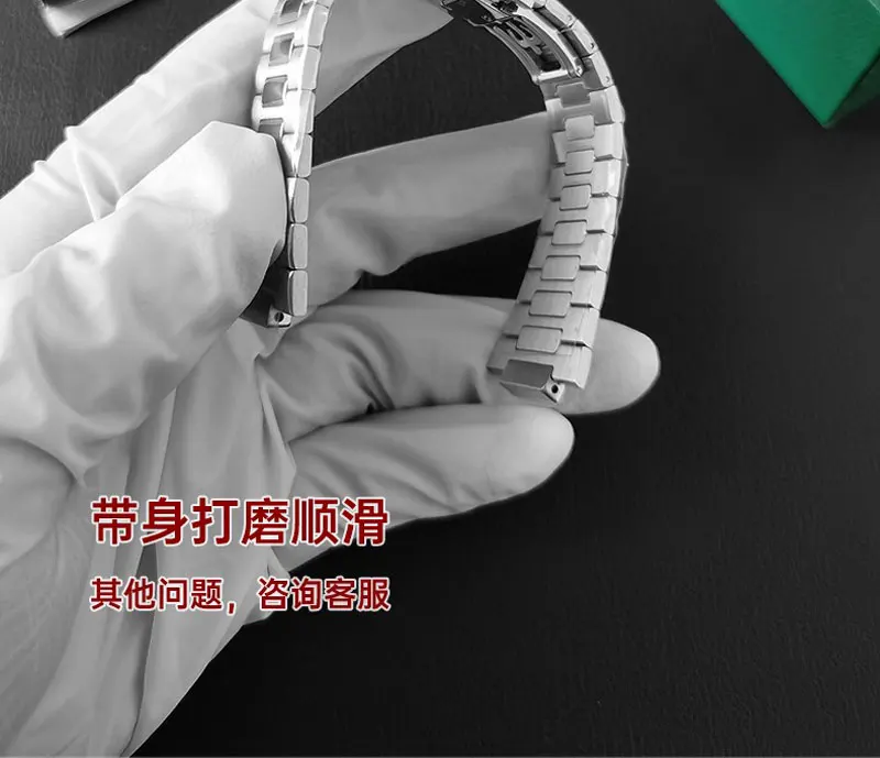 FUYIJIA Luxury Custom NAUTILUS 5712 New Original Watchband 25mm Convex 13mm Strap 316L Stainless Steel Butterfly Buckle Bracelet