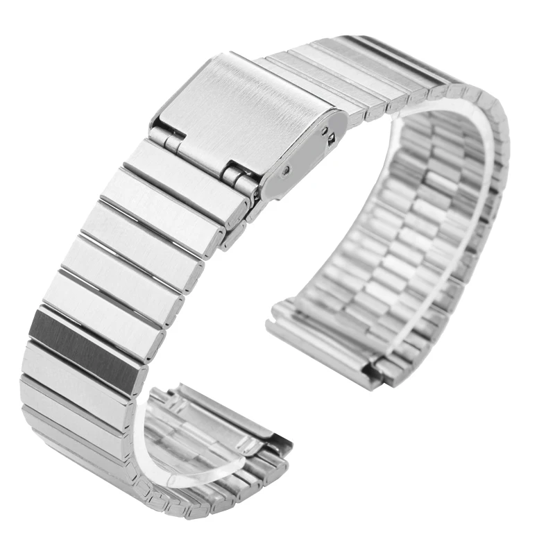 18mm stainless steel watchband For Casio A158 A159 A168 A169 AE1200/1300 AQ-230 LA-680 A168w/A158W AEQ-110 series Strap bracelet