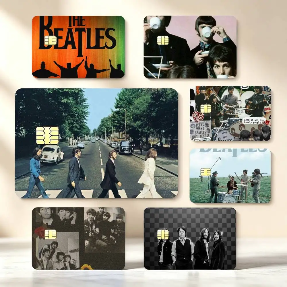 The B-Beatles Band HELP High‑Def Game Chip Decals Credit Card Tiny Waterproof Vinyl Decor Practical Present